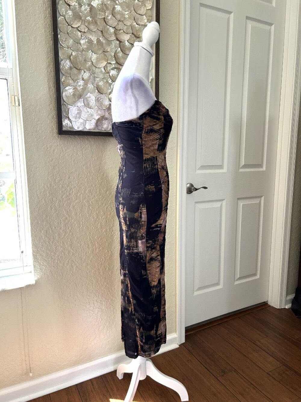 Vintage Blanc Clothing Black Abstract Corset Dress - Picture 4 of 6